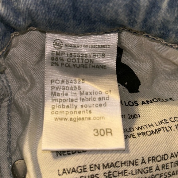 AG size 30 regular aged denim cigarette leg Prima Ankle‎ - Picture 5 of 10